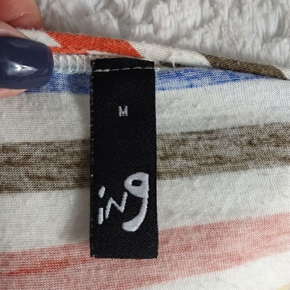 Ing Colorful Striped Drop Back Tee - Picture 5 of 6